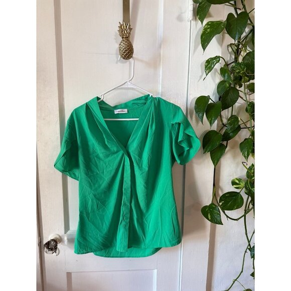 Calvin Klein women’s size medium green blouse - Picture 1 of 7